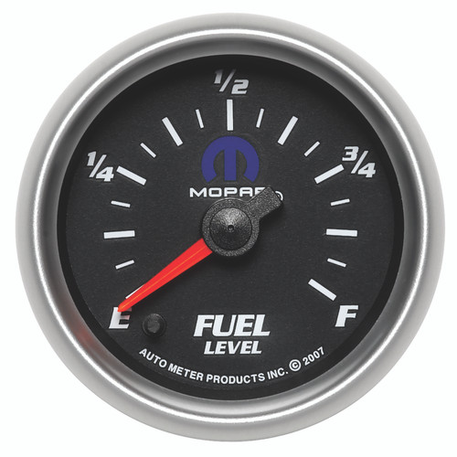 Autometer Mopar 2-1/16in 0-280 Ohm Programmable Fuel Level Gauge - Black - 880013