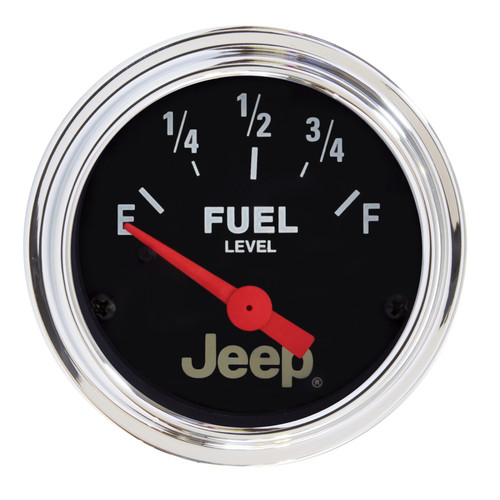 Autometer Jeep 52mm 0 OHMS Empty/90 OHMS Full Short Sweep Electronic Fuel Level Gauge - 880243