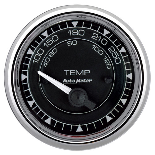 AutoMeter Chrono 2-1/16in 250 Degree Temperature Electric Gauge - Chrome - 9737 Photo - Primary