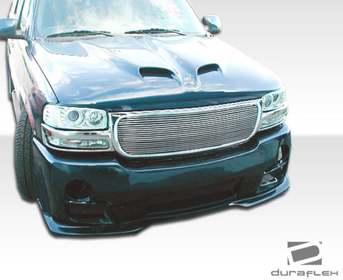 2000-2006 GMC Yukon 1999-2006 Sierra Duraflex Platinum Front Bumper Cover - 1 Piece / Vehicle Year Make Model Trim - 1999-2006-GMC Yukon ALL / Product Type - Front Bumper / Style Name -Platinum / Kit Material - FRP (Fiberglass Reinforced Plastics) / Notes -