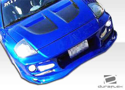 2000-2005 Mitsubishi Eclipse Duraflex Bomber Front Bumper Cover - 1 Piece / Vehicle Year Make Model Trim - 2000-2005-Mitsubishi Eclipse ALL / Product Type - Front Bumper / Style Name -Bomber / Kit Material - FRP (Fiberglass Reinforced Plastics) / Notes - Note: Uses 2000-2002 Eclipse front signal lights