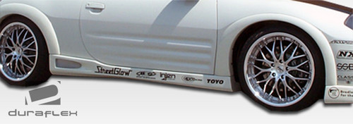 2000-2005 Mitsubishi Eclipse Duraflex Shine Side Skirts Rocker Panels - 2 Piece / Vehicle Year Make Model Trim - 2000-2005-Mitsubishi Eclipse ALL / Product Type - Sideskirts / Style Name -Shine / Kit Material - FRP (Fiberglass Reinforced Plastics) / Notes -