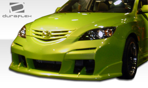 2004-2009 Mazda 3 HB Duraflex Raven Front Bumper Cover - 1 Piece / Vehicle Year Make Model Trim - 2004-2009-Mazda Mazda 3 HB / Product Type - Front Bumper / Style Name -Raven / Kit Material - FRP (Fiberglass Reinforced Plastics) / Notes -