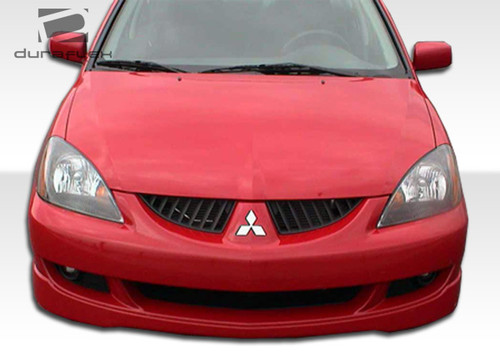 2004-2007 Mitsubishi Lancer Duraflex Rally Front Lip Under Spoiler Air Dam - 1 Piece / Vehicle Year Make Model Trim - 2004-2007-Mitsubishi Lancer ALL / Product Type - Front Lip/Add On / Style Name -Rally / Kit Material - FRP (Fiberglass Reinforced Plastics) / Notes -
