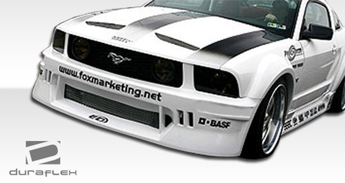 2005-2009 Ford Mustang Duraflex Circuit Wide Body Front Fenders - 2 Piece / Vehicle Year Make Model Trim - 2005-2009-Ford Mustang ALL / Product Type - Fender / Style Name -Circuit / Kit Material - FRP (Fiberglass Reinforced Plastics) / Notes - Note: must be used in conjunction with complete wide body kit