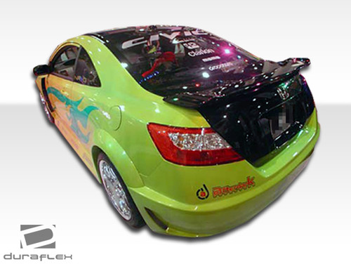 2006-2011 Honda Civic 2DR Duraflex Circuit Wide Body Rear Fender Flares - 2 Piece (S) / Vehicle Year Make Model Trim - 2006-2011-Honda Civic 2DR / Product Type - Fender Flare / Style Name -Circuit / Kit Material - FRP (Fiberglass Reinforced Plastics) / Notes - Note: must be used in conjunction with complete wide body kit All Overstock products are sold on a first come, first serve basis. Overstock products are sold as is, and all sales are final. Overstock products may not be returned or exchanged.