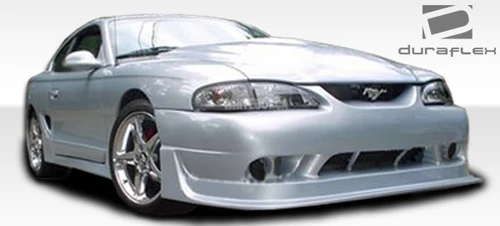 1994-1998 Ford Mustang Duraflex Cobra R Front Bumper Cover - 1 Piece / Vehicle Year Make Model Trim - 1994-1998-Ford Mustang ALL / Product Type - Front Bumper / Style Name -Cobra R / Kit Material - FRP (Fiberglass Reinforced Plastics) / Notes -