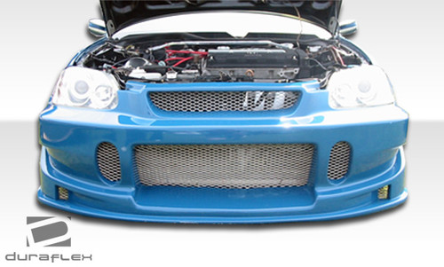 1996-1998 Honda Civic Duraflex Buddy Front Bumper Cover - 1 Piece / Vehicle Year Make Model Trim - 1996-1998-Honda Civic ALL / Product Type - Front Bumper / Style Name -Buddy / Kit Material - FRP (Fiberglass Reinforced Plastics) / Notes -