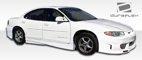1997-2003 Pontiac Grand Prix 4DR Duraflex Showoff 3 Side Skirts Rocker Panels - 2 Piece / Vehicle Year Make Model Trim - 1997-2003-Pontiac Grand Prix 4DR / Product Type - Sideskirts / Style Name -Showoff 3 / Kit Material - FRP (Fiberglass Reinforced Plastics) / Notes -