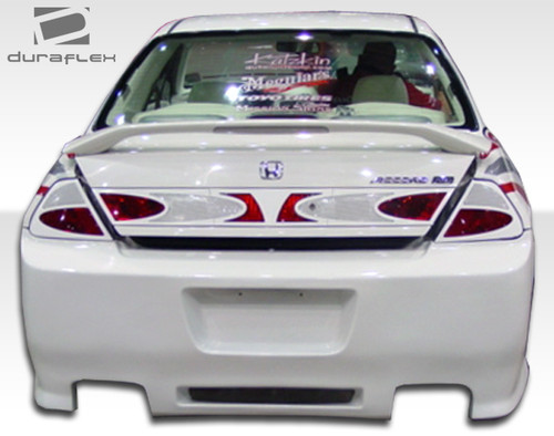 1998-2002 Honda Accord 2DR Duraflex Spyder Rear Bumper Cover - 1 Piece / Vehicle Year Make Model Trim - 1998-2002-Honda Accord 2DR / Product Type - Rear Bumper / Style Name -Spyder / Kit Material - FRP (Fiberglass Reinforced Plastics) / Notes -