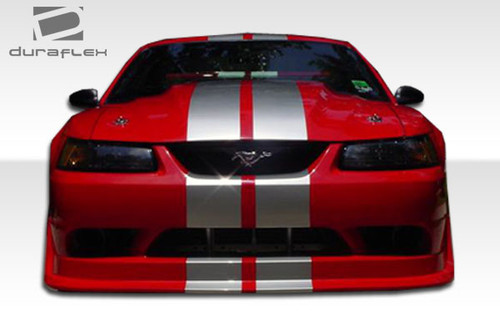 1999-2004 Ford Mustang Duraflex Cobra R Front Bumper Cover - 1 Piece / Vehicle Year Make Model Trim - 1999-2004-Ford Mustang ALL / Product Type - Front Bumper / Style Name -Cobra R / Kit Material - FRP (Fiberglass Reinforced Plastics) / Notes - NOTE: foglight holes measure: 2.75 inches inner hole 4 inches outer hole