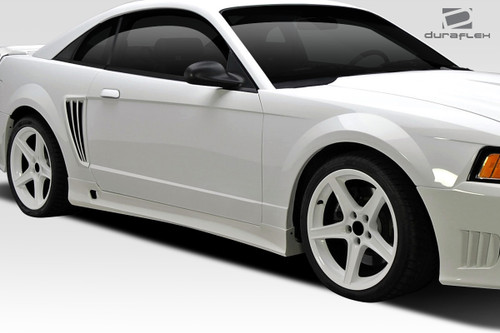1999-2004 Ford Mustang Duraflex Colt Side Skirts Rocker Panels - 2 Piece / Vehicle Year Make Model Trim - 1999-2004-Ford Mustang ALL / Product Type - Sideskirts / Style Name -Colt / Kit Material - FRP (Fiberglass Reinforced Plastics) / Notes -