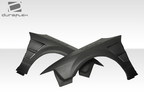 1999-2004 Ford Mustang Duraflex Velocity Fenders - 2 Piece / Vehicle Year Make Model Trim - 1999-2004-Ford Mustang ALL / Product Type - Fender / Style Name -Velocity / Kit Material - FRP (Fiberglass Reinforced Plastics) / Notes -