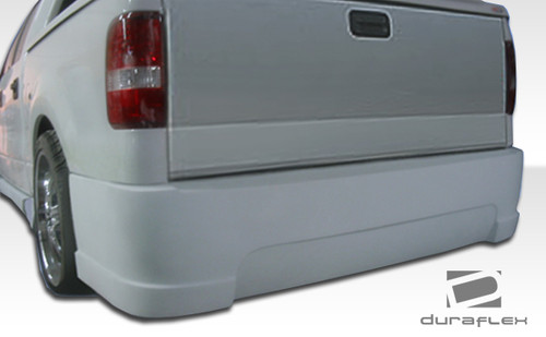 2004-2008 Ford F-150 4DR Duraflex Platinum Rear Bumper Cover - 1 Piece / Vehicle Year Make Model Trim - 2004-2008-Ford F150 4DR / Product Type - Rear Bumper / Style Name -Platinum / Kit Material - FRP (Fiberglass Reinforced Plastics) / Notes - Note: platinum rear bumper is designed for 4dr models only. other models will require modification.