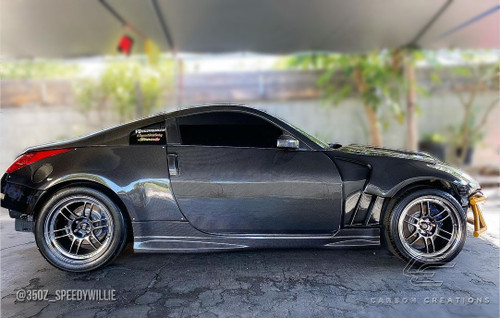 2003-2008 Nissan 350Z Z33 Carbon Creations N-1 Side Skirts Rocker Panels - 2 Piece / Vehicle Year Make Model Trim - 2003-2008-Nissan 350Z ALL / Product Type - Sideskirts / Style Name -N-1 / Kit Material - Carbon Fiber / Notes -