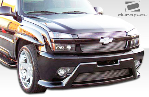 2002-2006 Chevrolet Avalanche (w/ cladding) Duraflex Platinum Front Bumper Cover - 1 Piece / Vehicle Year Make Model Trim - 2002-2006-Chevrolet Avalanche ALL / Product Type - Front Bumper / Style Name -Platinum / Kit Material - FRP (Fiberglass Reinforced Plastics) / Notes -