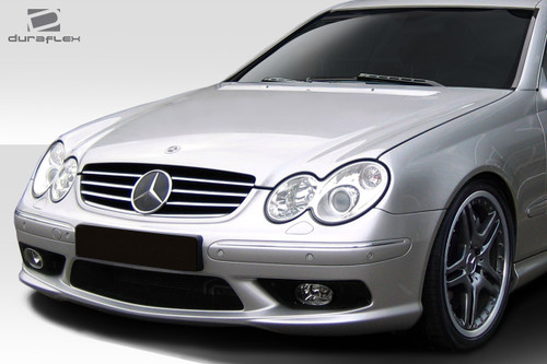 2003-2009 Mercedes CLK CLK320 CLK350 CLK550 CLK500 CLK55 CLK 63 W209 Duraflex AMG Look Front Bumper Cover - 1 Piece / Vehicle Year Make Model Trim - 2003-2009-Mercedes CLK ALL / Product Type - Front Bumper / Style Name -AMG Look / Kit Material - FRP (Fiberglass Reinforced Plastics) / Notes - Note: will not fit 2003 cabriolet models. 98-02 clk parts will fit 2003 cabriolet models.