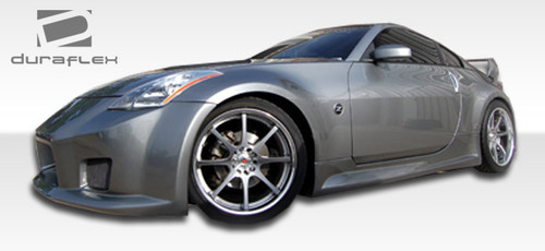2003-2008 Nissan 350Z Z33 Duraflex B-2 Wide Body Front Bumper Cover - 1 Piece / Vehicle Year Make Model Trim - 2003-2008-Nissan 350Z ALL / Product Type - Front Bumper / Style Name -B-2 / Kit Material - FRP (Fiberglass Reinforced Plastics) / Notes - Note: must be used in conjunction with complete wide body kit