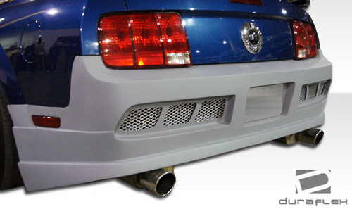 2005-2009 Ford Mustang Duraflex GT Concept Rear Bumper Cover - 1 Piece / Vehicle Year Make Model Trim - 2005-2009-Ford Mustang ALL / Product Type - Rear Bumper / Style Name -GT Concept / Kit Material - FRP (Fiberglass Reinforced Plastics) / Notes -