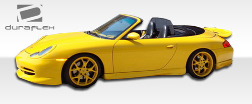 1999-2001 Porsche 911 Carrera 996 1997-2004 Boxster (986) Duraflex GT-3 Look Front Bumper Cover with Lip (non turbo) - 2 Piece / Vehicle Year Make Model Trim - 1999-2001-Porsche 996 ALL / Product Type - Front Bumper / Style Name -GT-3 / Kit Material - FRP (Fiberglass Reinforced Plastics) / Notes - Note: will not fit 911 turbo models