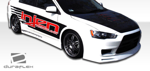 2008-2017 Mitsubishi Lancer Duraflex GT Concept Side Skirts Rocker Panels - 2 Piece / Vehicle Year Make Model Trim - 2008-2017-Mitsubishi Lancer ALL / Product Type - Sideskirts / Style Name -GT Concept / Kit Material - FRP (Fiberglass Reinforced Plastics) / Notes -