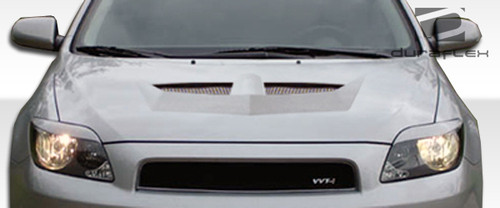 2005-2010 Scion tC Duraflex Evo Hood - 1 Piece / Vehicle Year Make Model Trim - 2005-2010-Scion TC ALL / Product Type - Hood / Style Name -Evo / Kit Material - FRP (Fiberglass Reinforced Plastics) / Notes - Note: Hood pins are required.