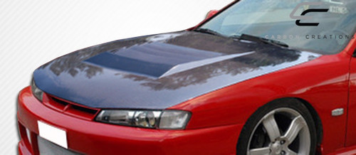 1997-1998 Nissan 240SX S14 Carbon Creations D-1 Hood - 1 Piece / Vehicle Year Make Model Trim - 1997-1998-Nissan 240SX ALL / Product Type - Hood / Style Name -D-1 / Kit Material - Carbon Fiber / Notes - Note: Hood pins are required.
