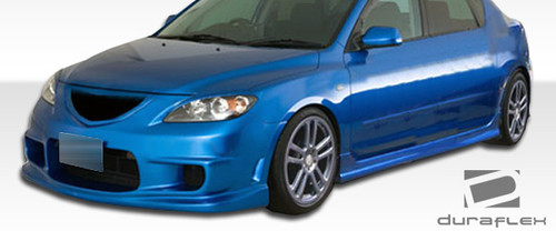 2004-2009 Mazda 3 Duraflex I-Spec Side Skirts Rocker Panels - 2 Piece / Vehicle Year Make Model Trim - 2004-2009-Mazda Mazda 3 ALL / Product Type - Sideskirts / Style Name -I-Spec / Kit Material - FRP (Fiberglass Reinforced Plastics) / Notes -