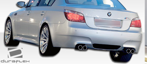 2004-2010 BMW 5 Series E60 Duraflex M5 Look Body Kit - 4 Piece - Includes M5 Look Front Bumper Cover (104420) M5 Look Rear Bumper Cover (104421) M5 Look Side Skirts Rocker Panels (104422) / Vehicle Year Make Model Trim - 2004-2010-BMW 5 Series 4DR / Product Type - Kit / Style Name -M5 Look / Kit Material - FRP (Fiberglass Reinforced Plastics) / Notes -