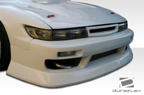 1989-1994 Nissan Silvia S13 Duraflex B-Sport Wide Body Front Bumper Cover - 1 Piece / Vehicle Year Make Model Trim - 1989-1994-Nissan S13 Silvia 2DR / Product Type - Front Bumper / Style Name -B-Sport / Kit Material - FRP (Fiberglass Reinforced Plastics) / Notes - Note: must be used in conjunction with complete wide body kit