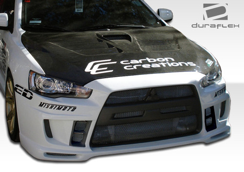 2008-2015 Mitsubishi Lancer Evolution 10 Duraflex GT Concept Front Bumper Cover - 1 Piece / Vehicle Year Make Model Trim - 2008-2015-Mitsubishi Evolution ALL / Product Type - Front Bumper / Style Name -GT Concept / Kit Material - FRP (Fiberglass Reinforced Plastics) / Notes -