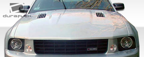 2005-2009 Ford Mustang Duraflex Colt Hood - 1 Piece / Vehicle Year Make Model Trim - 2005-2009-Ford Mustang ALL / Product Type - Hood / Style Name -Colt / Kit Material - FRP (Fiberglass Reinforced Plastics) / Notes - Note: Hood pins are required.