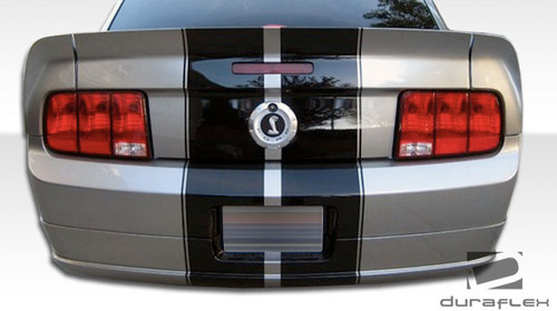 2005-2009 Ford Mustang Duraflex CVX Rear Lip Under Spoiler Air Dam - 1 Piece / Vehicle Year Make Model Trim - 2005-2009-Ford Mustang ALL / Product Type - Rear Lip/Add On / Style Name -CVX / Kit Material - FRP (Fiberglass Reinforced Plastics) / Notes -
