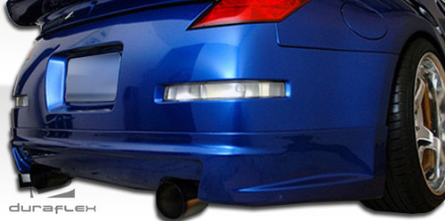2003-2008 Nissan 350Z Z33 Duraflex AM-S Rear Lip Under Spoiler Air Dam - 1 Piece / Vehicle Year Make Model Trim - 2003-2008-Nissan 350Z ALL / Product Type - Rear Lip/Add On / Style Name -AM-S / Kit Material - FRP (Fiberglass Reinforced Plastics) / Notes -