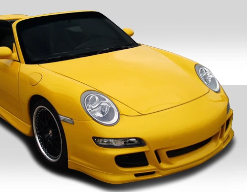 1999-2004 Porsche 911 Carrera 996 1997-2004 Porsche Boxster 997 Duraflex GT-3 RS Conversion Front Bumper Cover - 1 Piece / Vehicle Year Make Model Trim - 1999-2004-Porsche 996 ALL / Product Type - Front Bumper / Style Name -GT-3 / Kit Material - FRP (Fiberglass Reinforced Plastics) / Notes -
