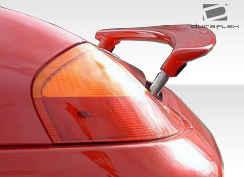 1997-2004 Porsche Boxster Duraflex S-Design Wing Trunk Lid Spoiler - 1 Piece / Vehicle Year Make Model Trim - 1997-2004-Porsche Boxster ALL / Product Type - Wing / Style Name -S-Design / Kit Material - FRP (Fiberglass Reinforced Plastics) / Notes -