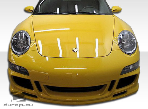 2005-2011 Porsche 911 Carrera 997 Duraflex GT-3 Look Front Bumper Cover - 1 Piece / Vehicle Year Make Model Trim - 2005-2011-Porsche 997 ALL / Product Type - Front Bumper / Style Name -GT-3 / Kit Material - FRP (Fiberglass Reinforced Plastics) / Notes - Note: front bumper includes detachable front lip.