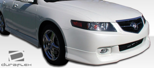 2004-2005 Acura TSX Duraflex J-Spec Front Lip Under Spoiler Air Dam - 1 Piece / Vehicle Year Make Model Trim - 2004-2005-Acura TSX ALL / Product Type - Front Lip/Add On / Style Name -J-Spec / Kit Material - FRP (Fiberglass Reinforced Plastics) / Notes -