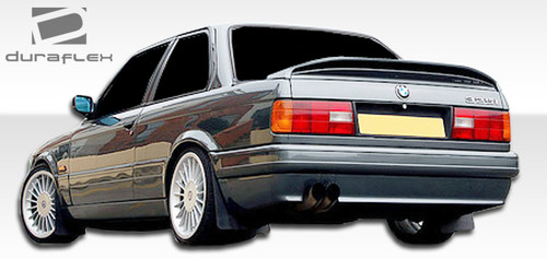 1984-1987 BMW 3 Series E30 2DR 4DR Duraflex M-Tech Rear Bumper Cover - 1 Piece / Vehicle Year Make Model Trim - 1984-1987-BMW 3 Series ALL / Product Type - Rear Bumper / Style Name -M-Tech / Kit Material - FRP (Fiberglass Reinforced Plastics) / Notes -