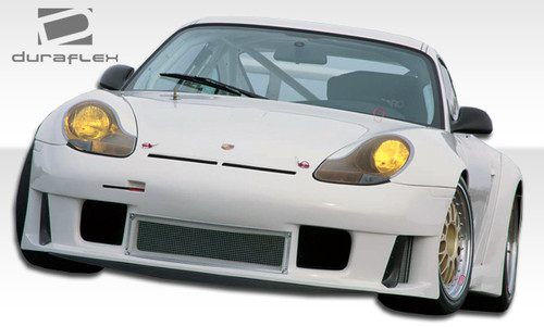 1999-2001 Porsche 911 Carrera 996 C2 C4 Duraflex GT3-R Look Wide Body Front Under Spoiler Air Dam Lip Splitter - 1 Piece / Vehicle Year Make Model Trim - 1999-2001-Porsche 996 ALL / Product Type - Front Lip/Add On / Style Name -GT3-R / Kit Material - FRP (Fiberglass Reinforced Plastics) / Notes - Note: must be used in conjunction with complete wide body kit