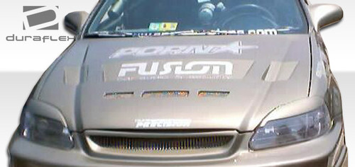 1999-2000 Honda Civic Duraflex Predator Hood - 1 Piece / Vehicle Year Make Model Trim - 1999-2000-Honda Civic ALL / Product Type - Hood / Style Name -Predator / Kit Material - FRP (Fiberglass Reinforced Plastics) / Notes - Note: Hood pins are required.