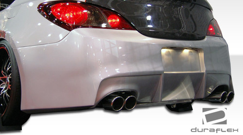 2010-2016 Hyundai Genesis Coupe 2DR Duraflex Circuit Rear Bumper Cover - 1 Piece / Vehicle Year Make Model Trim - 2010-2016-Hyundai Genesis 2DR / Product Type - Rear Bumper / Style Name -Circuit / Kit Material - FRP (Fiberglass Reinforced Plastics) / Notes -