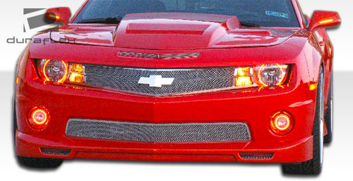 2010-2013 Chevrolet Camaro V8 Duraflex Racer Front Lip Under Spoiler Air Dam - 1 Piece / Vehicle Year Make Model Trim - 2010-2013-Chevrolet Camaro ALL / Product Type - Front Lip/Add On / Style Name -Racer / Kit Material - FRP (Fiberglass Reinforced Plastics) / Notes -