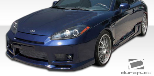 2007-2008 Hyundai Tiburon Duraflex Spec-R Body Kit - 4 Piece - Includes Spec-R Front Bumper Cover (106001) Spec-R Side Skirts Rocker Panels (106002) Spec-R Rear Bumper Cover (106003) / Vehicle Year Make Model Trim - 2007-2008-Hyundai Tiburon ALL / Product Type - Kit / Style Name -Spec-R / Kit Material - FRP (Fiberglass Reinforced Plastics) / Notes -
