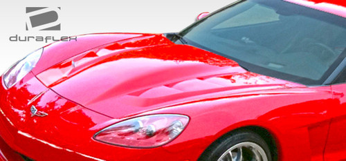 2005-2013 Chevrolet Corvette C6 Duraflex H-Design Hood - 1 Piece / Vehicle Year Make Model Trim - 2005-2013-Chevrolet Corvette ALL / Product Type - Hood / Style Name -H-Design / Kit Material - FRP (Fiberglass Reinforced Plastics) / Notes - Note: Hood pins are required.