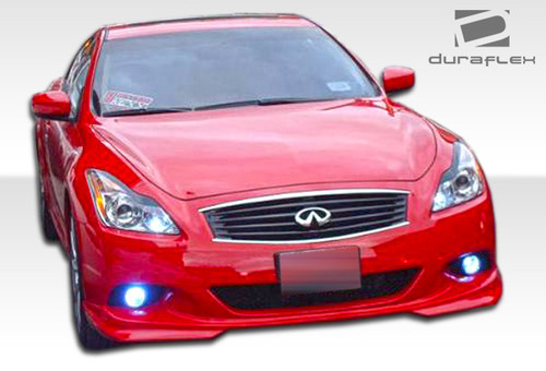 2008-2015 Infiniti G Coupe G37 Duraflex J-Spec Front Lip Under Spoiler Air Dam (sport model) - 1 Piece / Vehicle Year Make Model Trim - 2008-2015-Infiniti G Coupe 2DR / Product Type - Front Lip/Add On / Style Name -J-Spec / Kit Material - FRP (Fiberglass Reinforced Plastics) / Notes - Note: only fits sport models.
