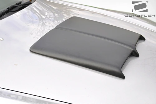 Universal Duraflex Ram Air Scoop 2 - 1 Piece / Vehicle Year Make Model Trim - --  ALL / Product Type - Scoop / Style Name -\Universal / Kit Material - FRP (Fiberglass Reinforced Plastics) / Notes - Note: width 23" length 23" height 1.5"
