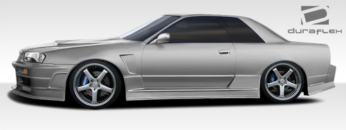 1989-1994 Nissan Skyline 2DR R32 Duraflex R324 Conversion Side Skirts Rocker Panels - 2 Piece / Vehicle Year Make Model Trim - 1989-1994-Nissan Skyline 2DR / Product Type - Sideskirts / Style Name -R324 Conversion / Kit Material - FRP (Fiberglass Reinforced Plastics) / Notes -