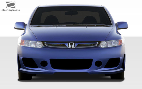 2006-2011 Honda Civic 2DR Duraflex B-2 Front Bumper Cover - 1 Piece / Vehicle Year Make Model Trim - 2006-2011-Honda Civic 2DR / Product Type - Front Bumper / Style Name -B-2 / Kit Material - FRP (Fiberglass Reinforced Plastics) / Notes -