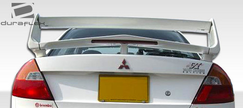 1997-2001 Mitsubishi Mirage 4DR Duraflex Evo 6 TME Wing Trunk Lid Spoiler - 1 Piece / Vehicle Year Make Model Trim - 1997-2001-Mitsubishi Mirage 4DR / Product Type - Wing / Style Name -Evo 6 / Kit Material - FRP (Fiberglass Reinforced Plastics) / Notes - Note: does not come with the led